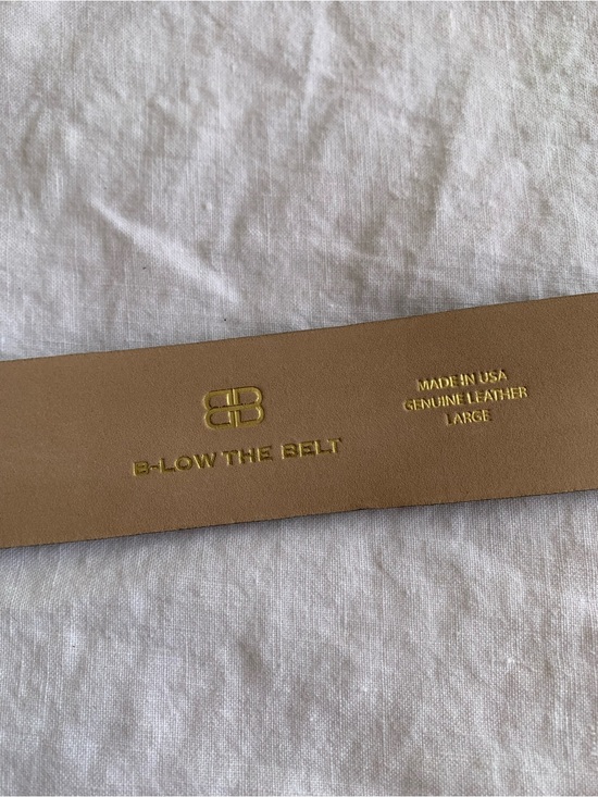 B-Low The Belt Kyra Leather Oval Buckle Belt Black Gold
